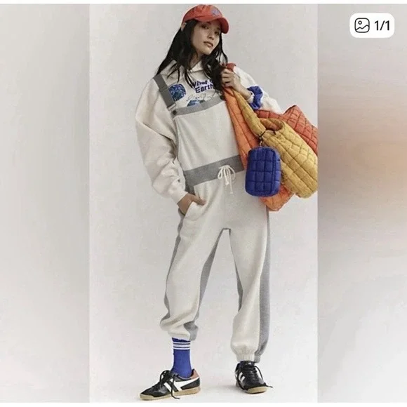 Free People Movement Making It Athleisure Overalls Women's XS Heather Grey - Picture 1 of 8